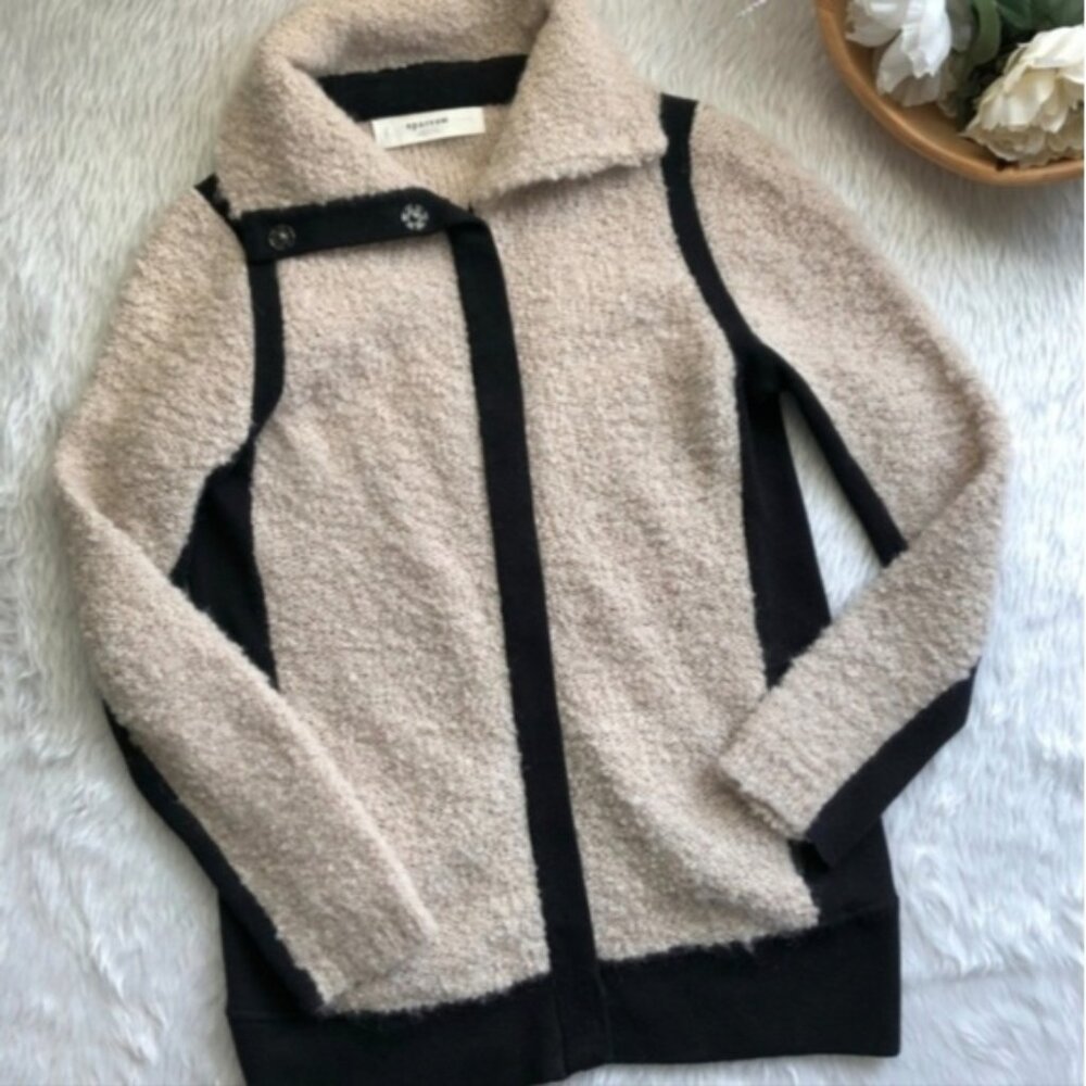 Sparrow Mohair Wool Boucle Knit Moto Jacket Anthropologie